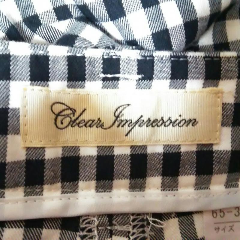 クリアインプレッション CLEAR IMPRESSION パンツ チノパン 2 ダメージ加工 白 / ホワイト / X 黒 / ブラック /  レディース USED 古着 中古 10002668