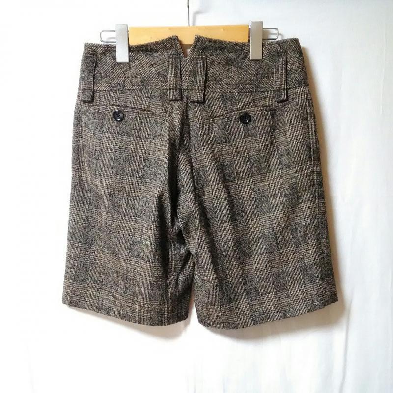 アンシャントマン ENCHANTEMENT パンツ ショートパンツ 36インチ チェック 黒 / ブラック / X 茶 / ブラウン /  レディース USED 古着 中古 10002682