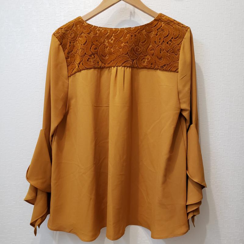 ロージー ROSIEE カットソー 長袖 S 無地 ベージュ / ベージュ /  レディース USED 古着 中古 10002963