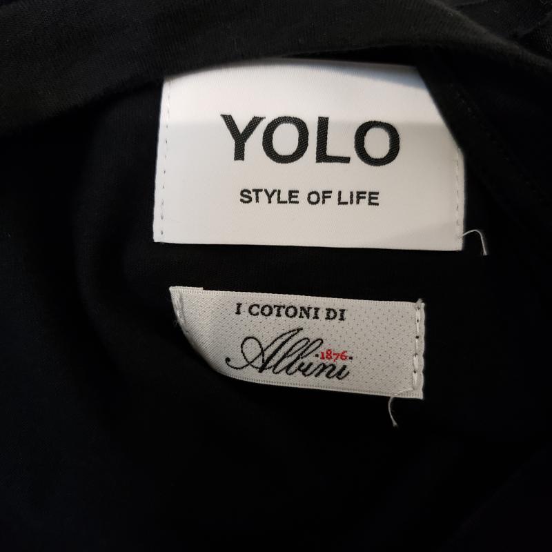 ヨーロ YOLO カットソー 半袖 36 無地 黒 / ブラック /  レディース USED 古着 中古 10002965