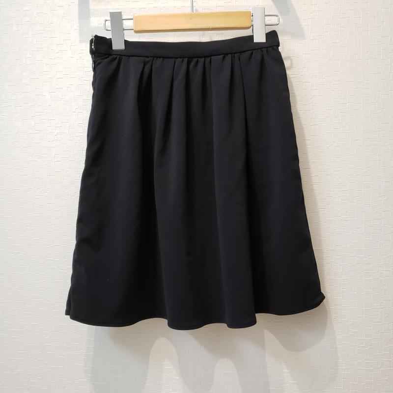 ヨーロ YOLO スカート ひざ丈スカート 36インチ 無地 黒 / ブラック /  レディース USED 古着 中古 10003051