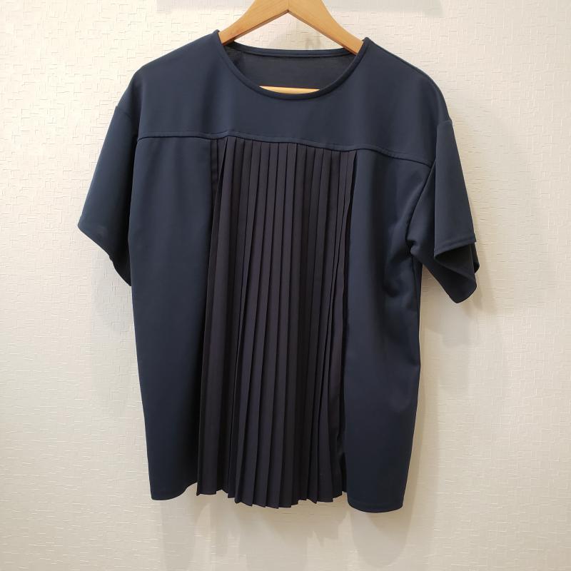 ヨーロ YOLO カットソー 半袖 40 無地 紺 / ネイビー /  レディース USED 古着 中古 10003056