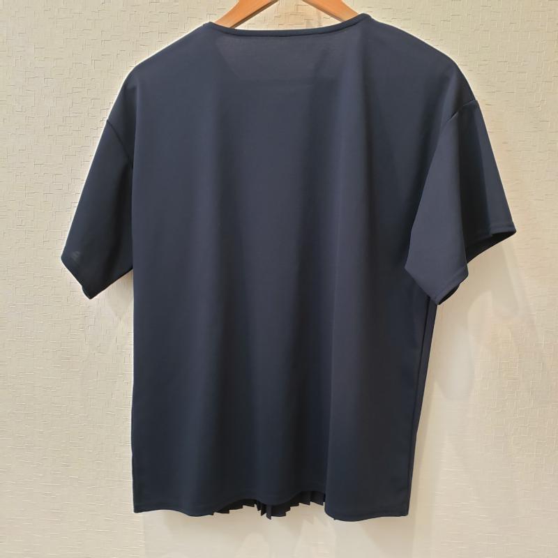 ヨーロ YOLO カットソー 半袖 40 無地 紺 / ネイビー /  レディース USED 古着 中古 10003056