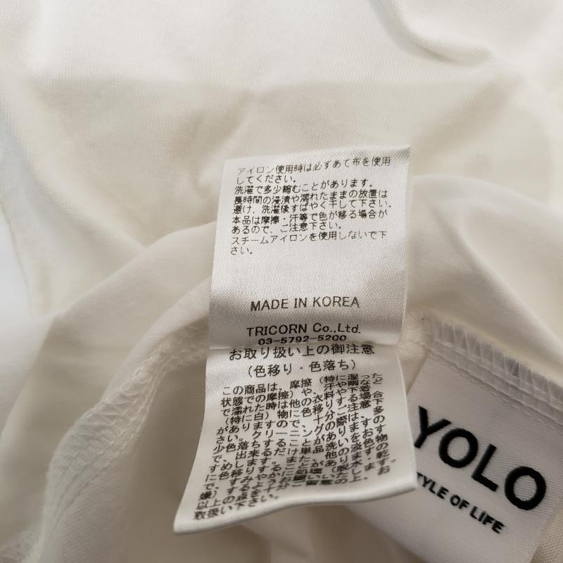 ヨーロ YOLO カットソー 半袖 38 無地 白 / ホワイト /  レディース USED 古着 中古 10003058