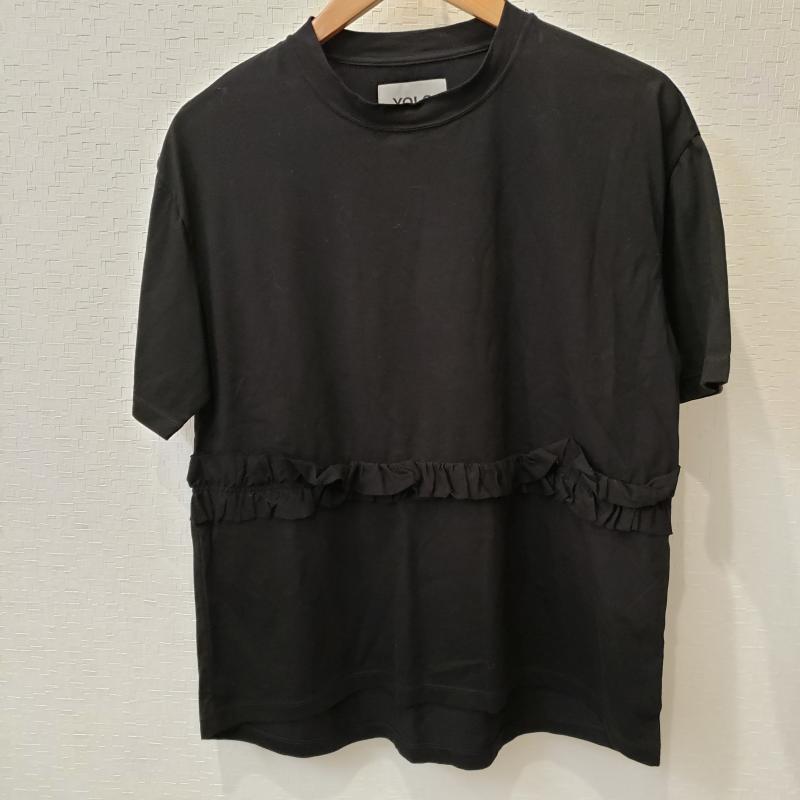 ヨーロ YOLO カットソー 半袖 40 無地 黒 / ブラック /  レディース USED 古着 中古 10003060