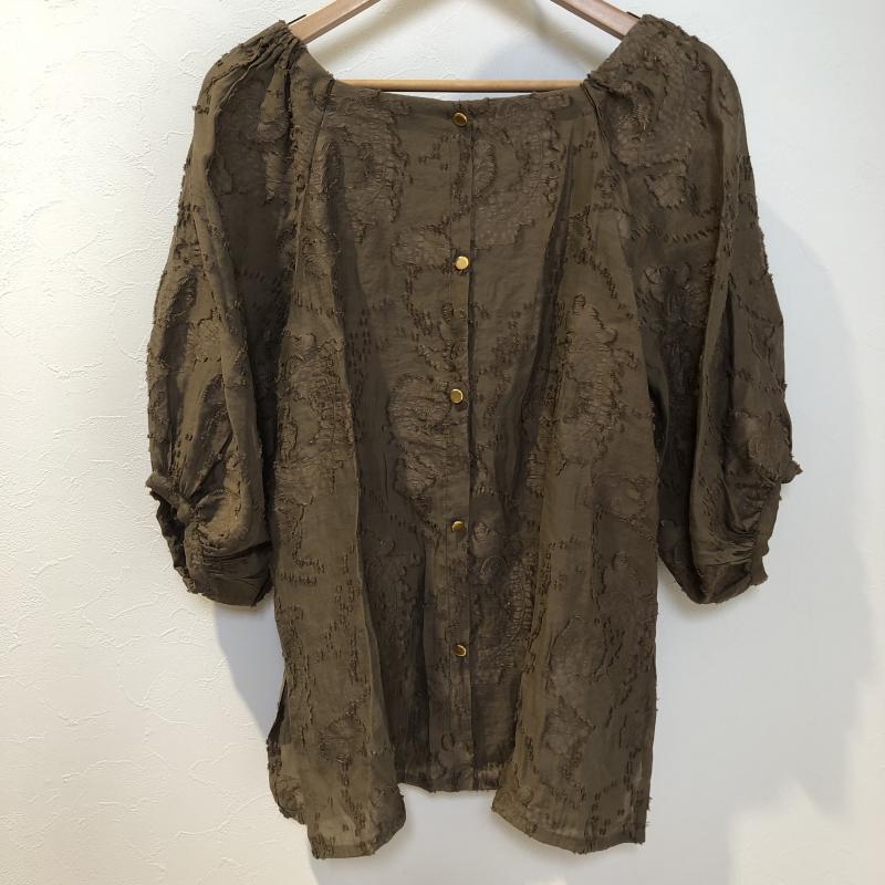 エミリアン EMILYAN シャツ、ブラウス 七分袖 9 無地 緑 / グリーン /  レディース USED 古着 中古 10003080