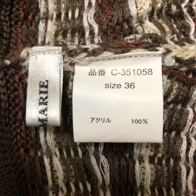 ドナマリー DONA MARIE スカート ひざ丈スカート ニットスカート 36インチ 総柄 白 / ホワイト / X 茶 / ブラウン / X ベージュ / ベージュ /  レディース USED 古着 中古 10003240