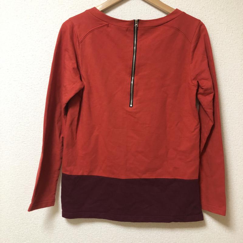 ルシルアビリー Lu cillee ably カットソー 長袖 38 無地 赤 / レッド / X 茶 / ブラウン /  レディース USED 古着 中古 10003282