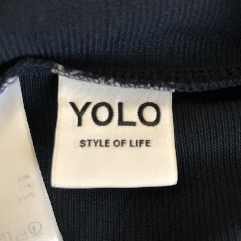 ヨーロ YOLO カットソー 半袖 38 無地 紺 / ネイビー /  レディース USED 古着 中古 10003288