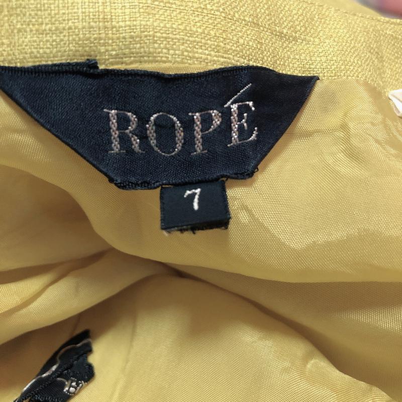 ロペ ROPE' スカート ミニスカート フレアスカート 7 無地 黄 / イエロー /  レディース USED 古着 中古 10003336