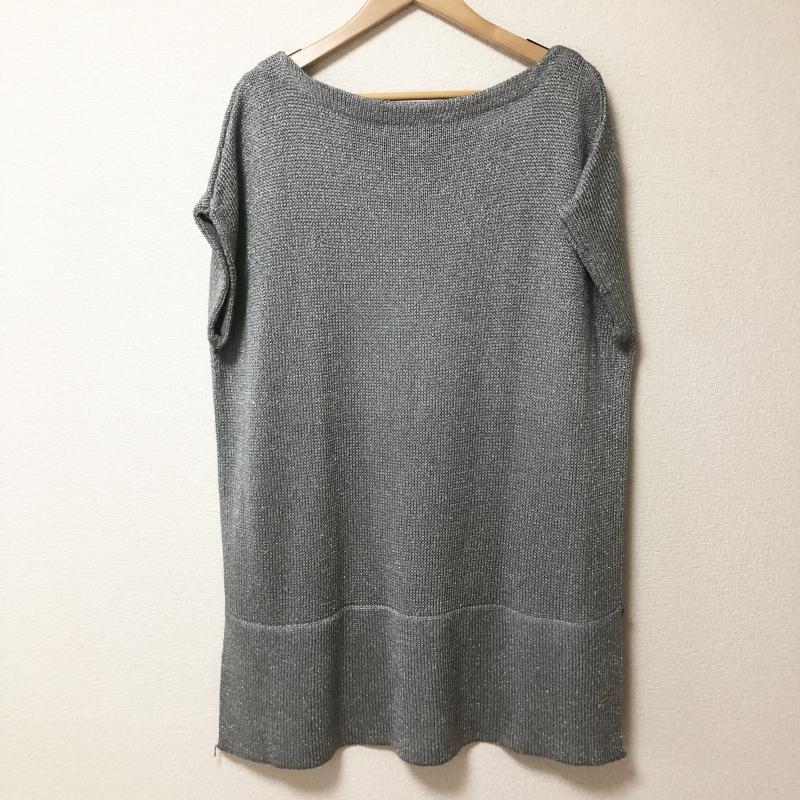 ダイアンフォンファステンバーグ DIANE von FURSTENBERG ニット、セーター 半袖 S 無地 灰 / グレー / X 銀 / シルバー /  レディース USED 古着 中古 10003437