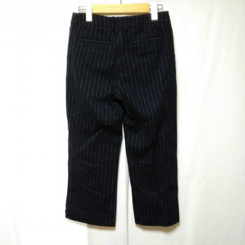 リズム R-ISM パンツ スラックス 2 ストライプ 白 / ホワイト / X 紺 / ネイビー /  レディース USED 古着 中古 10003666