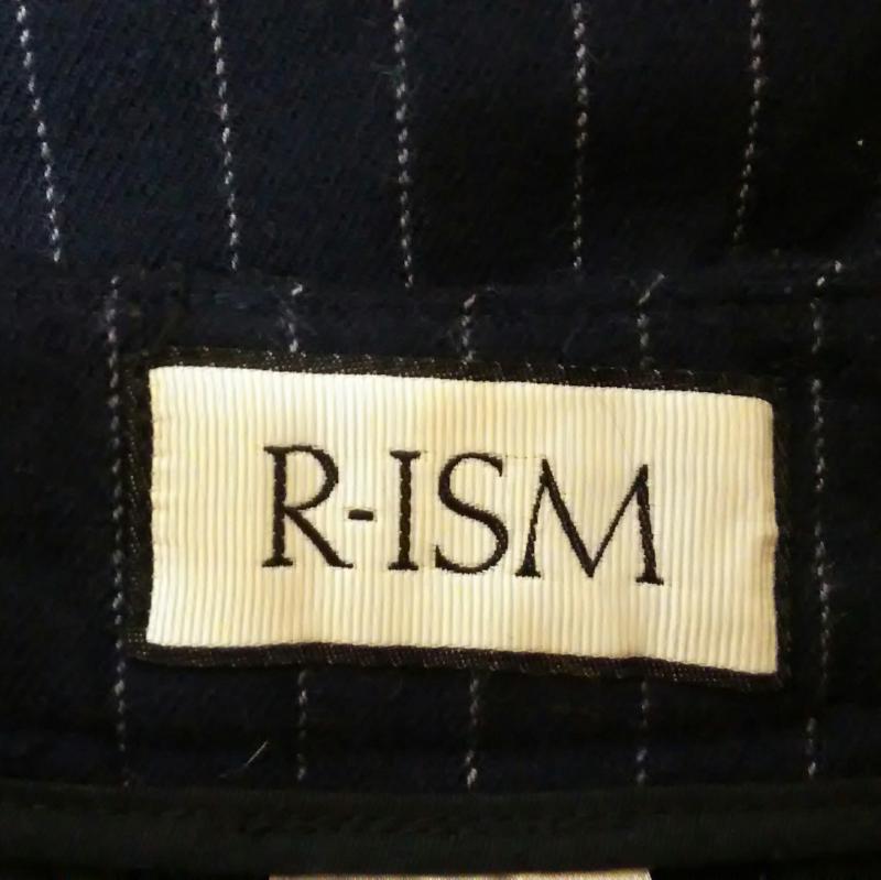 リズム R-ISM パンツ スラックス 2 ストライプ 白 / ホワイト / X 紺 / ネイビー /  レディース USED 古着 中古 10003666