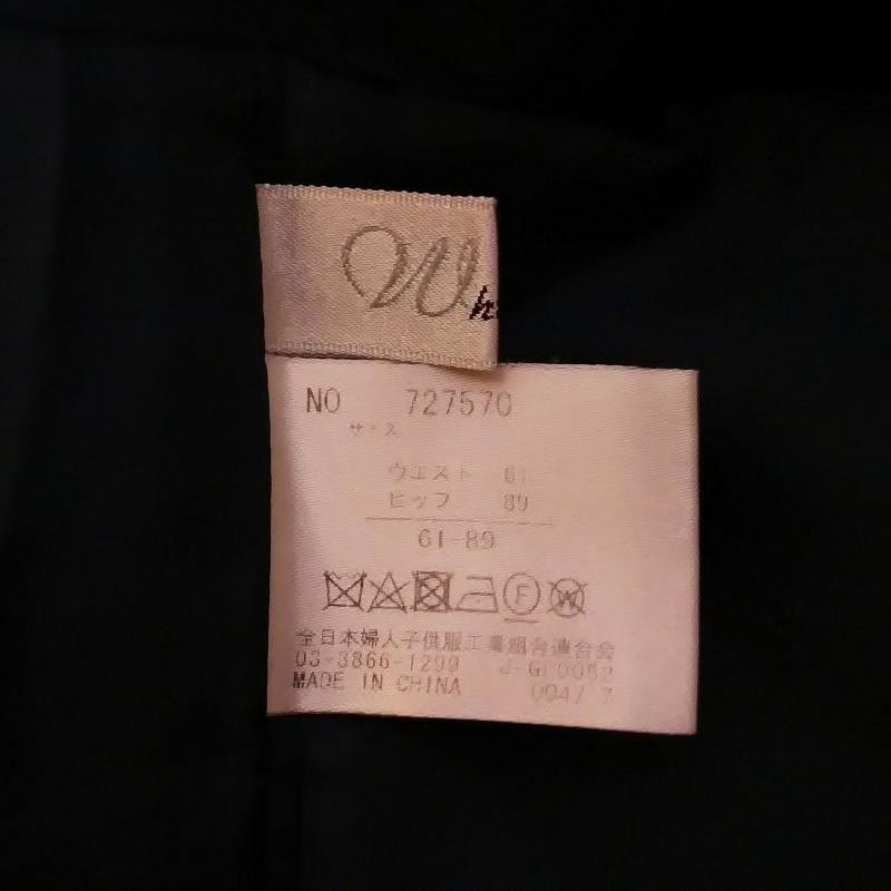 ホワイトジョーラ White Joola スカート ひざ丈スカート 無地 黒 / ブラック /  レディース USED 古着 中古 10003669