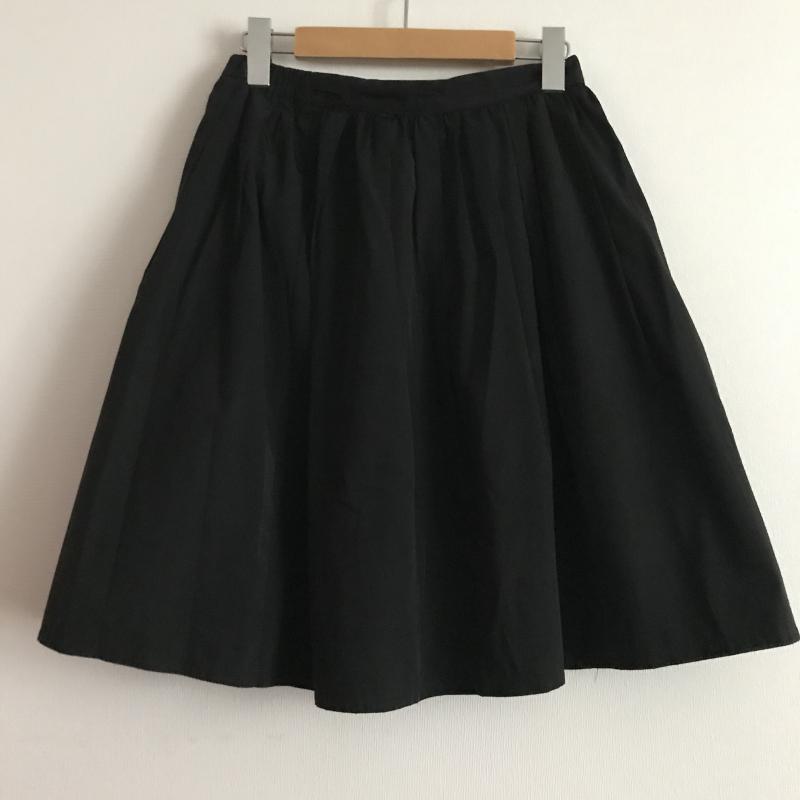 ナチュラルビューティーベーシック NATURAL BEAUTY BASIC スカート ひざ丈スカート S 無地 黒 / ブラック /  レディース USED 古着 中古 10003705