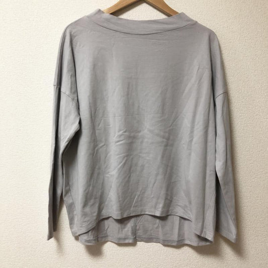 ノーブルブラン NobleBlanc カットソー 長袖 36 無地 灰 / グレー /  レディース USED 古着 中古 10003744