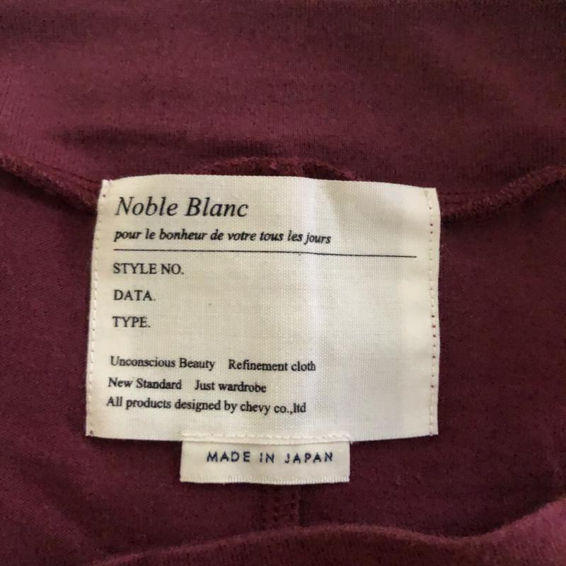 ノーブルブラン NobleBlanc カットソー 長袖 38 無地 赤 / レッド /  レディース USED 古着 中古 10003745