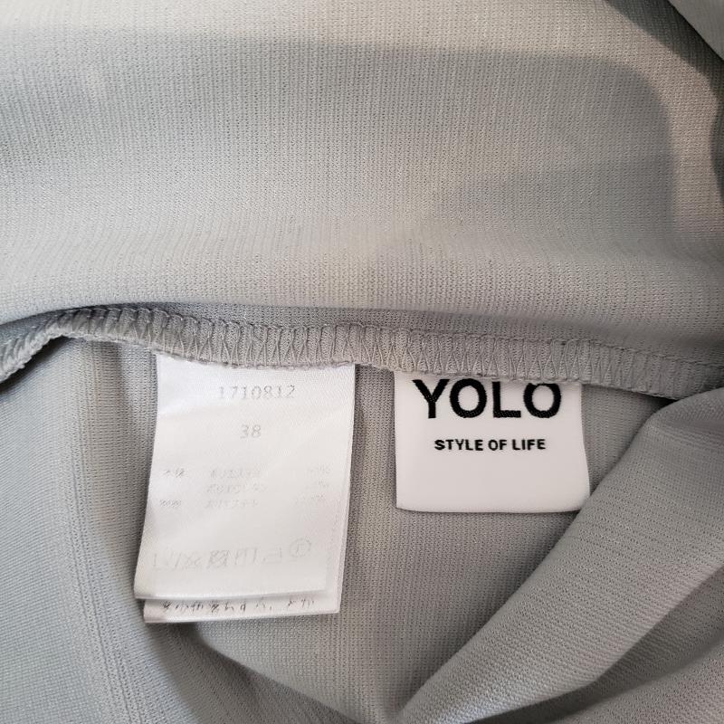 ヨーロ YOLO カットソー 半袖 38 無地 白 / ホワイト / X 灰 / グレー /  レディース USED 古着 中古 10003812