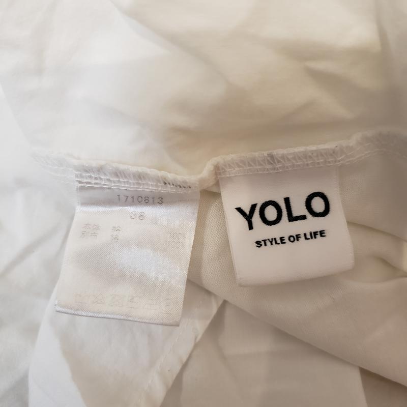 ヨーロ YOLO カットソー 半袖 38 無地 白 / ホワイト /  レディース USED 古着 中古 10003821