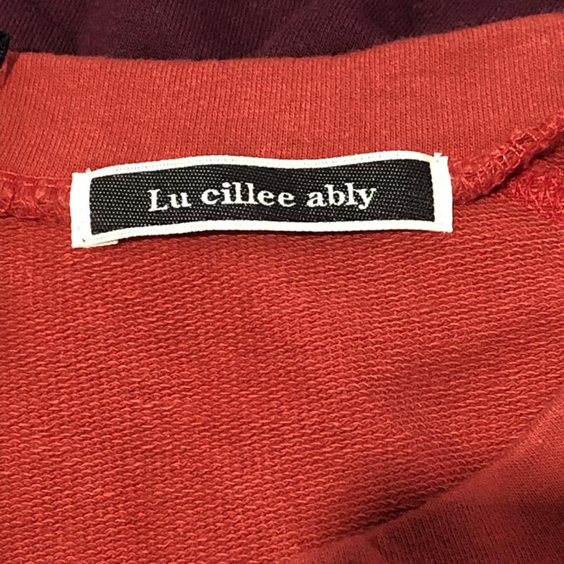 ルシルアビリー Lu cillee ably カットソー 長袖 38 無地 赤 / レッド / X 紫 / パープル /  レディース USED 古着 中古 10003851