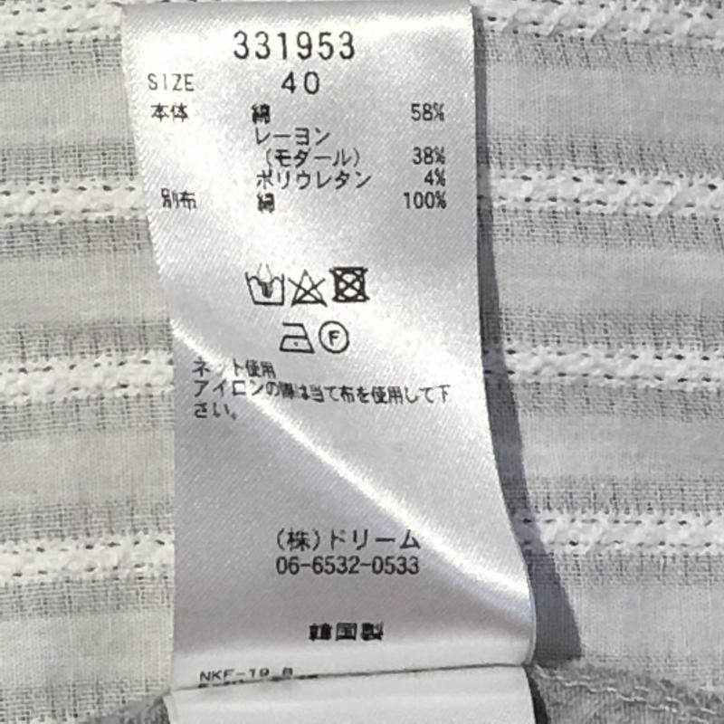 グリーンデイル ガーネット GREENDALE GARNET カットソー 半袖 40 無地 灰 / グレー / X 白 / ホワイト /  レディース USED 古着 中古 10003863