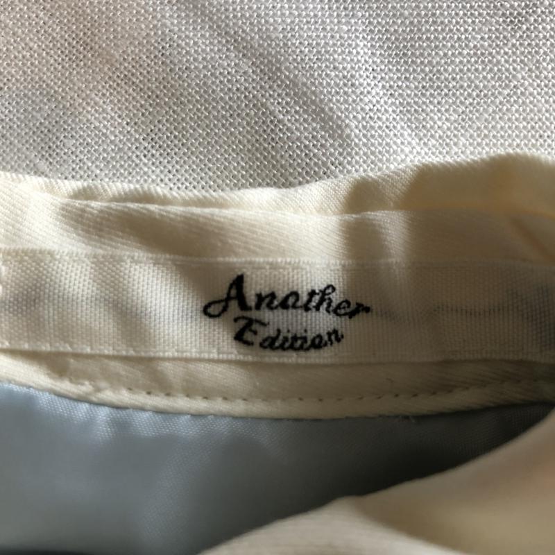 アナザーエディション Anather Edition ワンピース ひざ丈スカート 無地 白 / ホワイト / X 青 / ブルー /  レディース USED 古着 中古 10003918