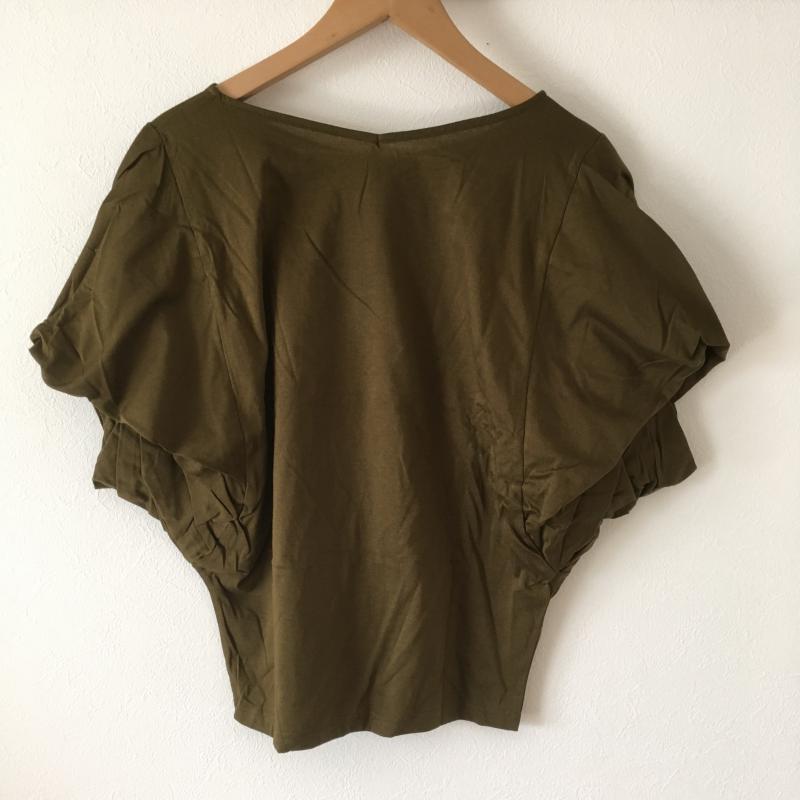 アナナス anana カットソー 半袖 変形袖 38 無地 緑 / グリーン /  レディース USED 古着 中古 10003920