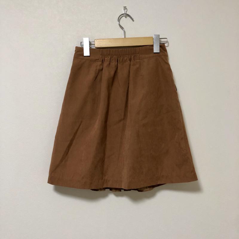 ルゥデルゥ Rew de Rew スカート ミニスカート S 無地 茶 / ブラウン / X ベージュ / ベージュ /  レディース USED 古着 中古 10004044