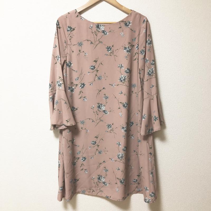 ヨーロ YOLO ワンピース ミニスカート 36 総柄 X 花柄 桃 / ピンク / X マルチカラー / マルチカラー /  レディース USED 古着 中古 10004335