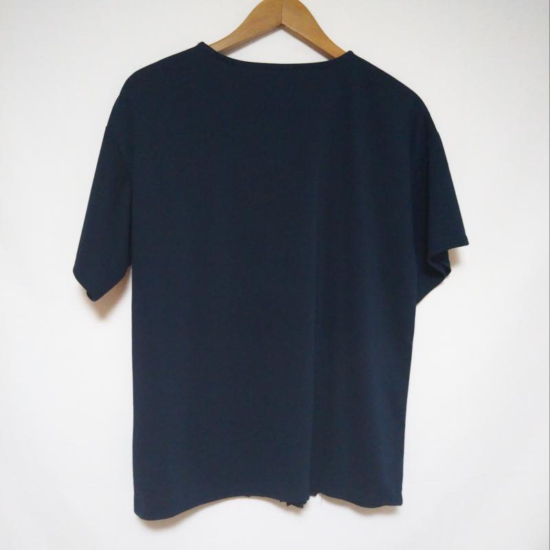 ヨーロ YOLO カットソー 半袖 40 無地 紺 / ネイビー /  レディース USED 古着 中古 10004336