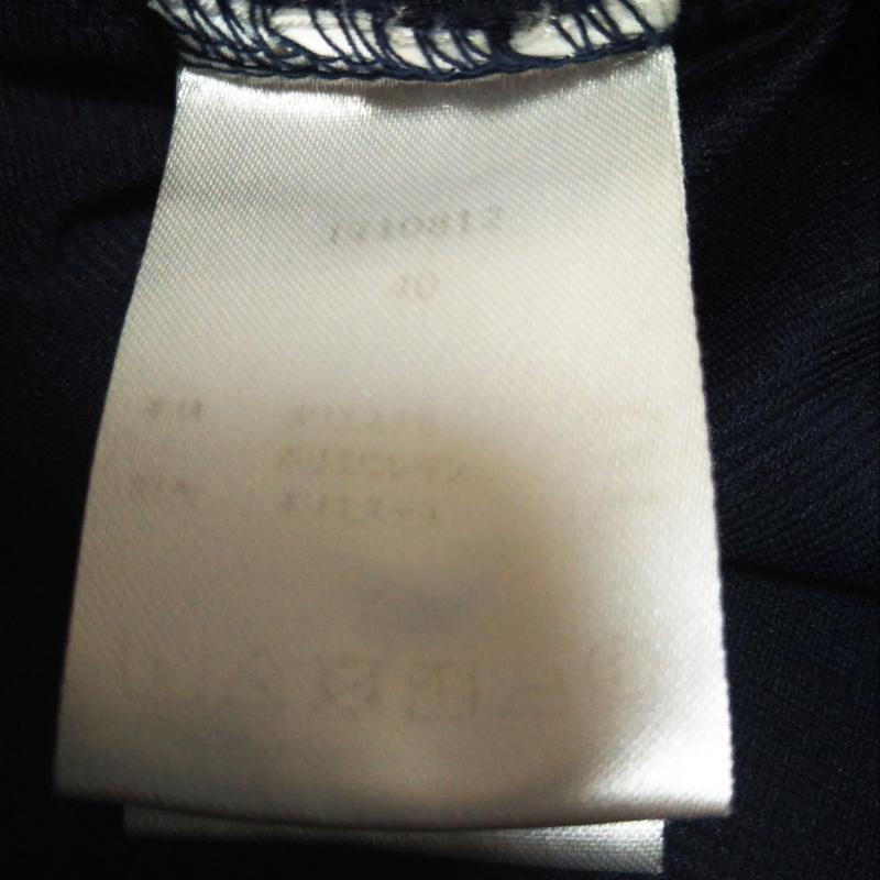 ヨーロ YOLO カットソー 半袖 40 無地 紺 / ネイビー /  レディース USED 古着 中古 10004336