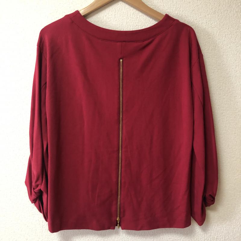 エンネア Ennea カットソー 長袖 36 無地 赤 / レッド /  レディース USED 古着 中古 10004358