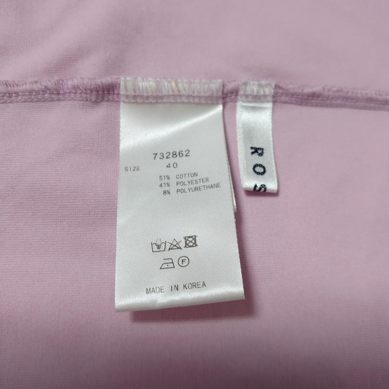 ロージー ROSIEE カットソー 半袖 40 無地 桃 / ピンク /  レディース USED 古着 中古 10004384