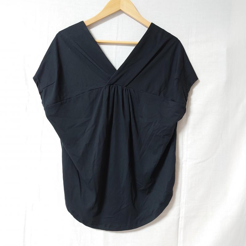 ロージー ROSIEE カットソー 半袖 36 無地 黒 / ブラック /  レディース USED 古着 中古 10004414