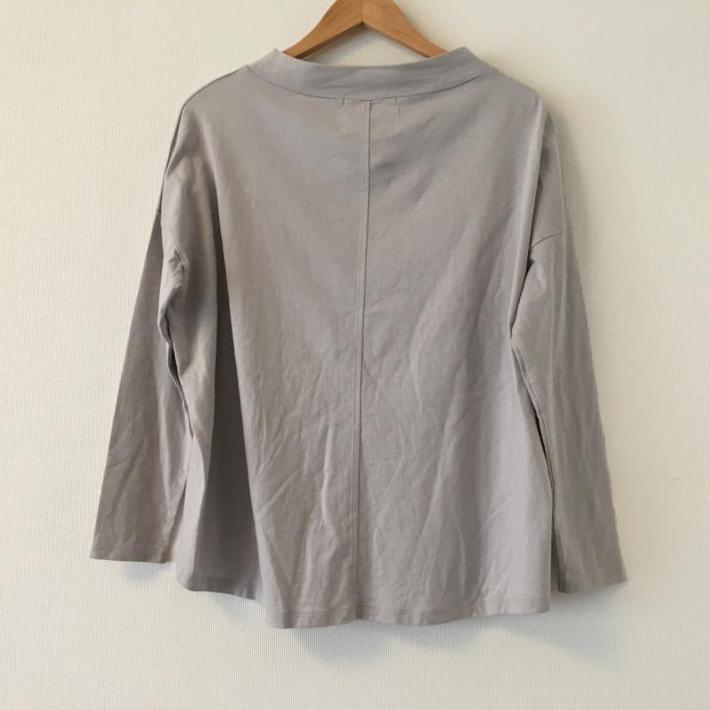 ノーブルブラン NobleBlanc カットソー 長袖 36 無地 灰 / グレー /  レディース USED 古着 中古 10004438