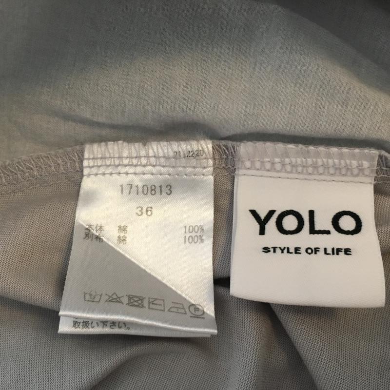 ヨーロ YOLO カットソー 半袖 36 無地 灰 / グレー /  レディース USED 古着 中古 10004439