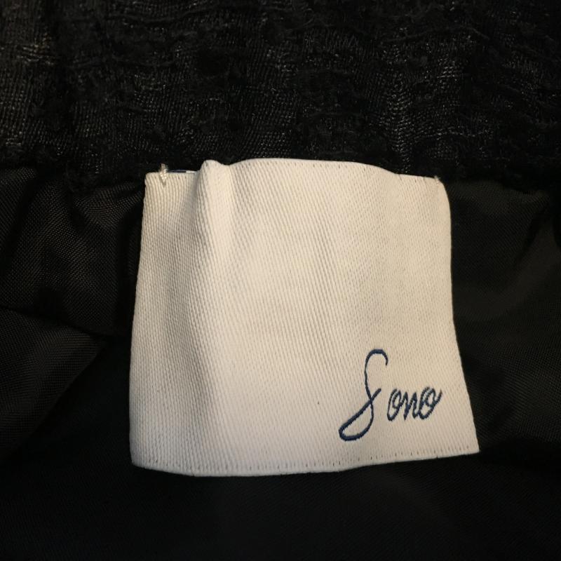 ソーノ Sono スカート ミニスカート 1 無地 黒 / ブラック /  レディース USED 古着 中古 10004452