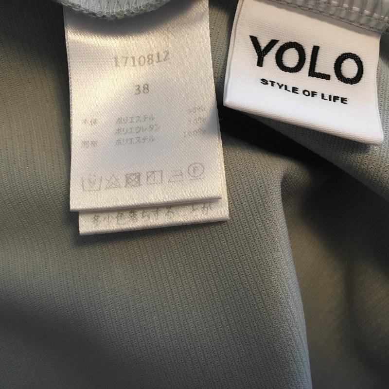 ヨーロ YOLO カットソー 半袖 38 無地 白 / ホワイト / X 緑 / グリーン /  レディース USED 古着 中古 10004453