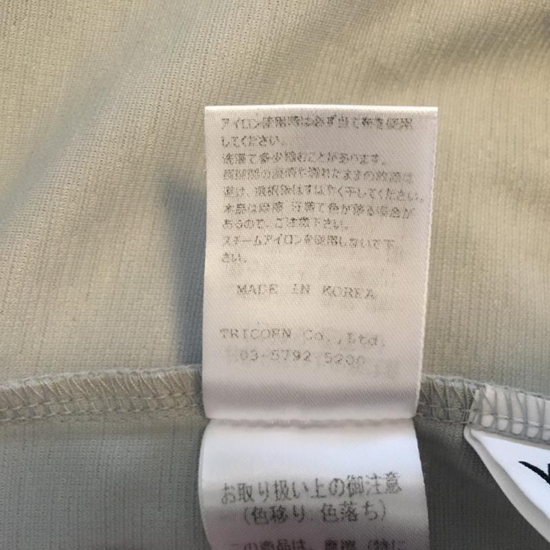 ヨーロ YOLO カットソー 半袖 38 無地 白 / ホワイト / X 緑 / グリーン /  レディース USED 古着 中古 10004453