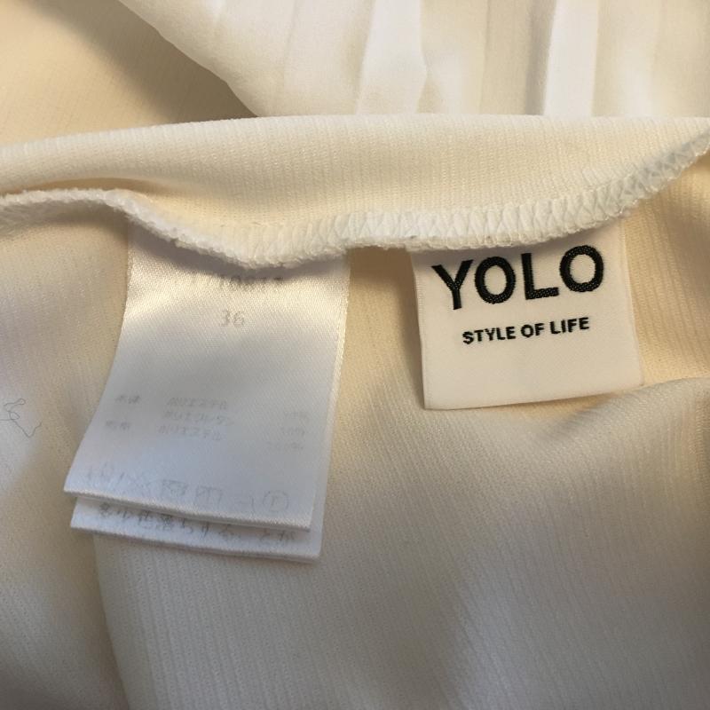 ヨーロ YOLO カットソー 半袖 36 無地 白 / ホワイト /  レディース USED 古着 中古 10004469