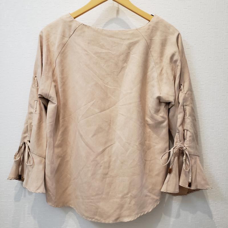 ドナマリー DONA MARIE カットソー 長袖 38 無地 ベージュ / ベージュ /  レディース USED 古着 中古 10004527