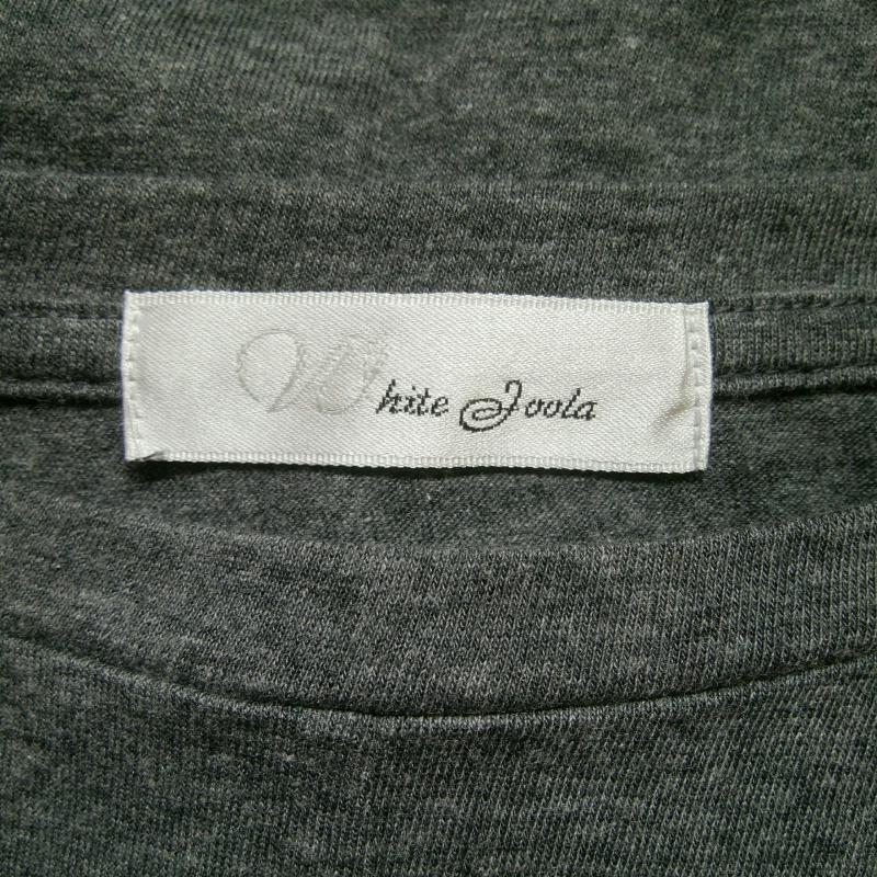 ホワイトジョーラ White Joola カットソー 長袖 38 無地 灰 / グレー /  レディース USED 古着 中古 10004546