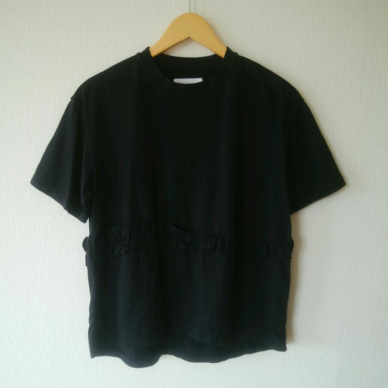 ヨーロ YOLO Tシャツ 半袖 40 無地 黒 / ブラック /  レディース USED 古着 中古 10004549