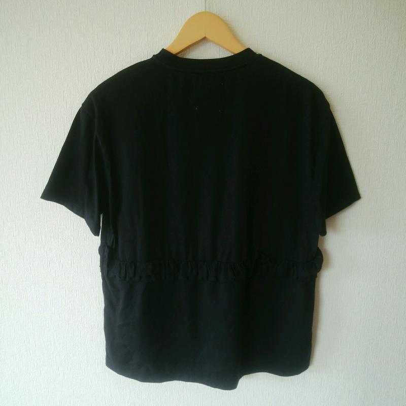 ヨーロ YOLO Tシャツ 半袖 40 無地 黒 / ブラック /  レディース USED 古着 中古 10004549
