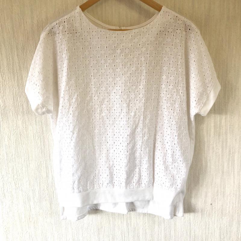 ヨーロ YOLO カットソー 半袖 36 無地 白 / ホワイト /  レディース USED 古着 中古 10004629
