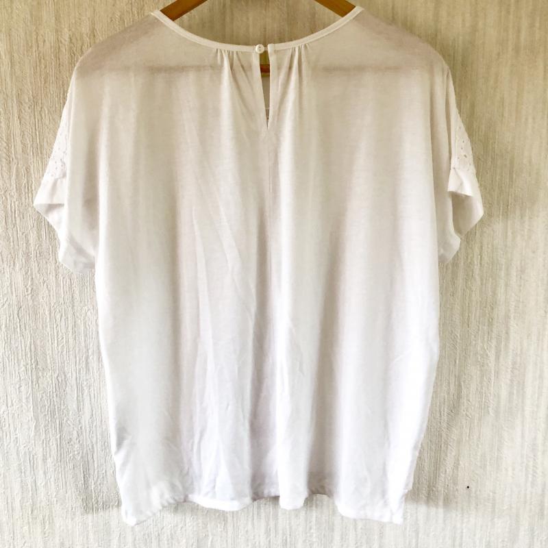 ヨーロ YOLO カットソー 半袖 36 無地 白 / ホワイト /  レディース USED 古着 中古 10004629