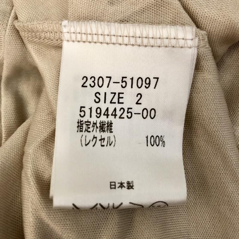 ビッキー VICKY チュニック 七分袖 2 無地 ベージュ / ベージュ /  レディース USED 古着 中古 10004653