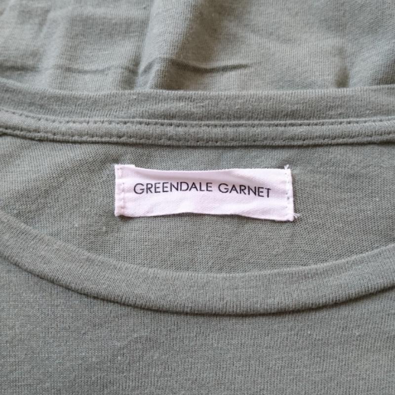グリーンデイル ガーネット GREENDALE GARNET Tシャツ 半袖 L 無地 X 花柄 緑 / グリーン /  レディース USED 古着 中古 10004735