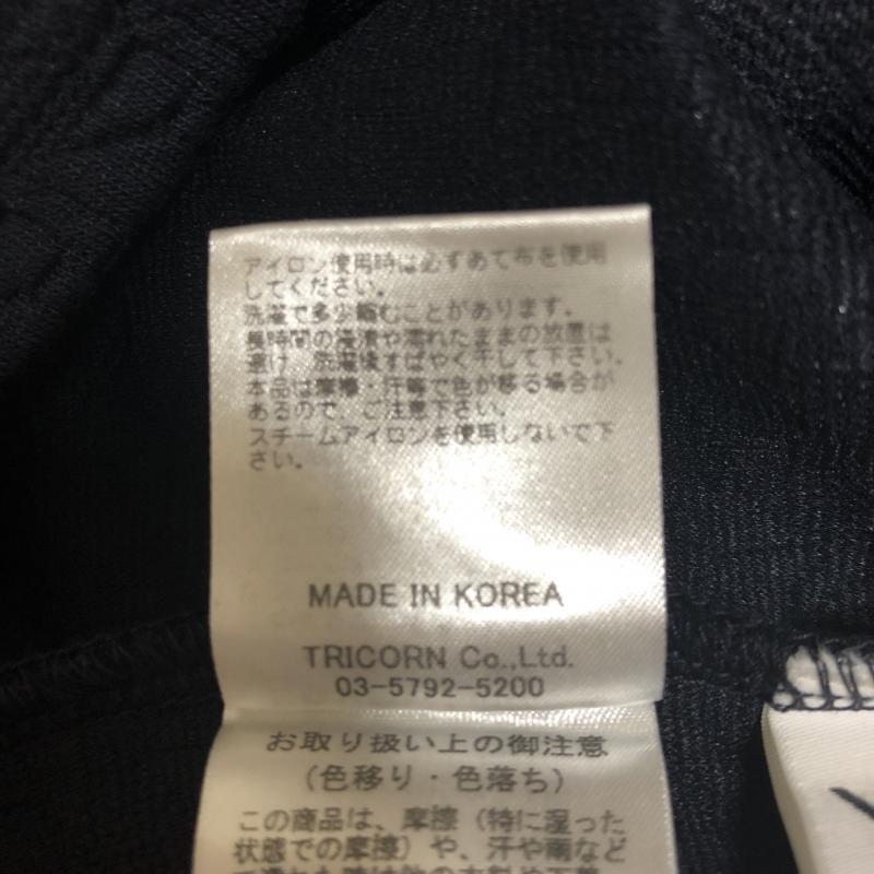ヨーロ YOLO カットソー 半袖 36 無地 X 幾何柄 紺 / ネイビー /  レディース USED 古着 中古 10004751