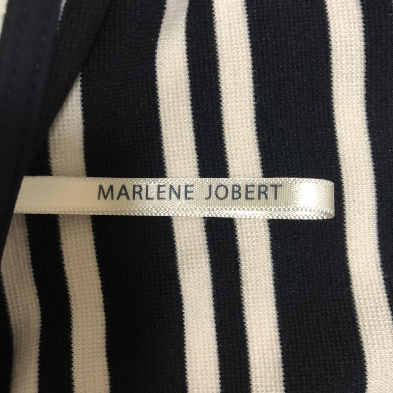 マルレーヌ ジョベル MARLENE JOBERT カットソー 七分袖 M ボーダー柄 白 / ホワイト / X 紺 / ネイビー /  レディース USED 古着 中古 10004760